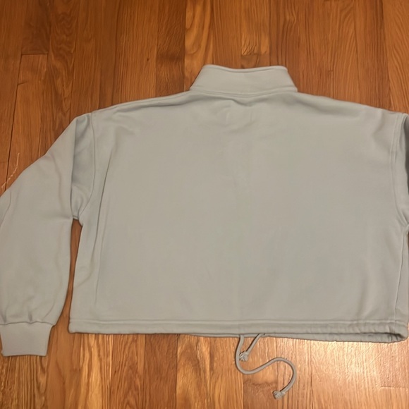 American Eagle blue‎ cropped cinched waist 1/4 Zip size medium - Picture 12 of 12
